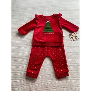 Little Me 9M “My First Christmas” 2 Piece Pant Set